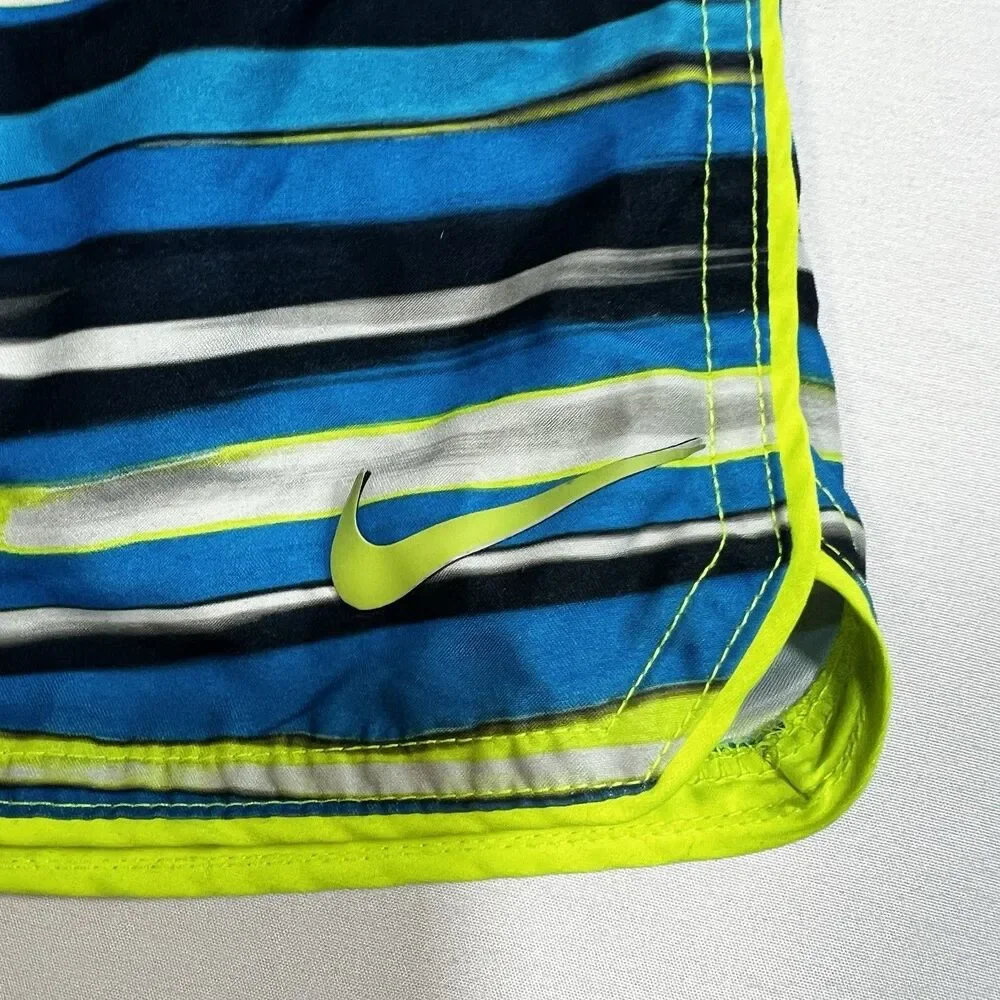 Nike Mens Swim Trunks Shorts Size M Medium Neon Green Volts Mesh Lined Pockets